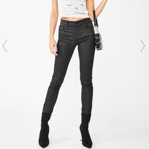 NWT new with tags Blank NYC coated the bond midrise black skinny jeans coated 28